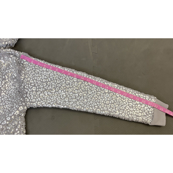 Victorias Secret PINK Limited Edition Faux Fur Foil Leopard Print Hoodie Sz Sml - Picture 11 of 11